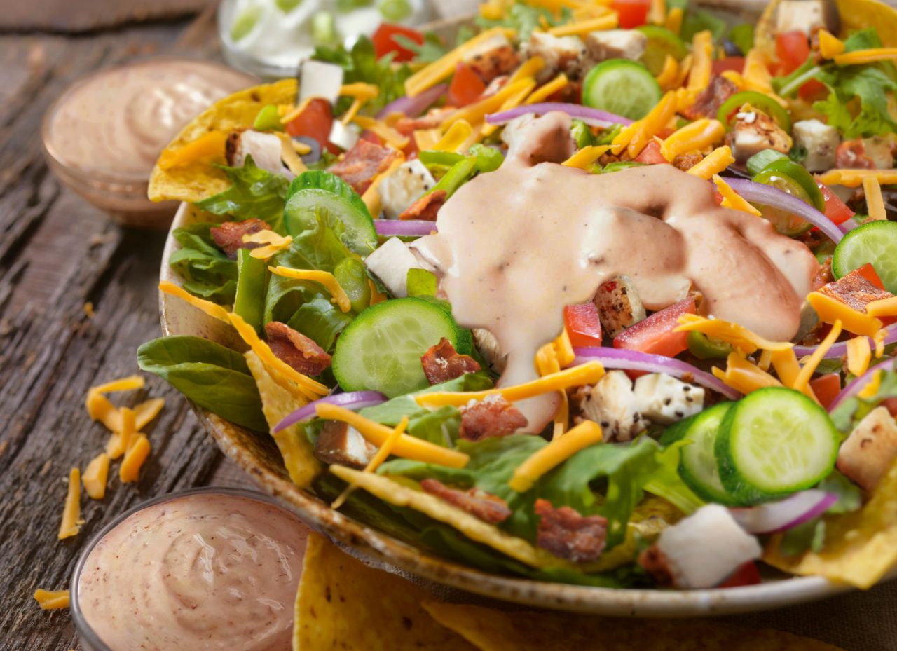 Buffalo BBQ Chicken Salad
