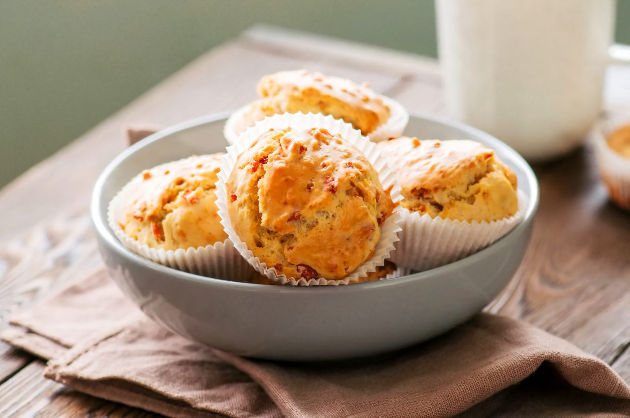 Bacon-Blue Cheese-Maple-Bourbon Corn Muffin